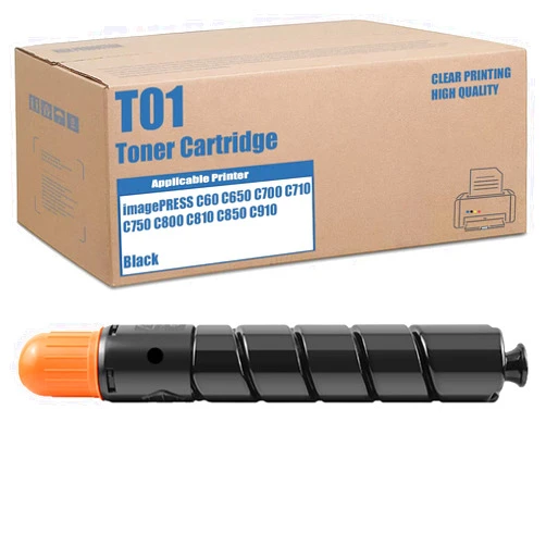 KEFOER T01 Compatible High Yield Toner Cartridge 8066B001 8067B001 8068B001 8069B001 Replacement for Canon imagePRESS C60 C650 C700 C710 C750 C800 C810 C850 C910 Printer (Black)