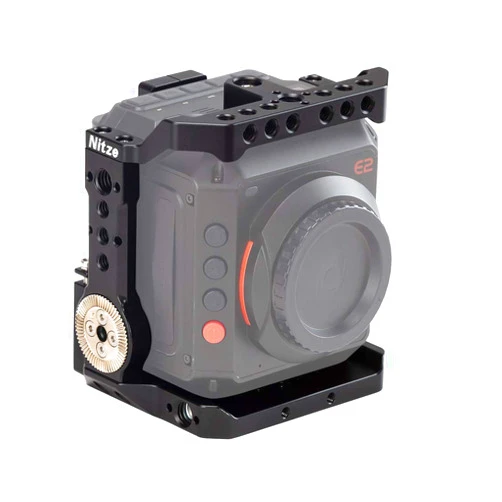 Nitze Cage for Z CAM E2 Camera, with Cable Clamps and Built-in NATO Rails, ARRI Rosettes - TP-E2-II