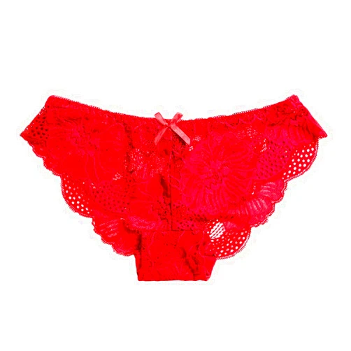 KETCH2010 KELITCH Women's Briefs Scalloped Lace Hipster Thong Panties Bow Sexy Underwear