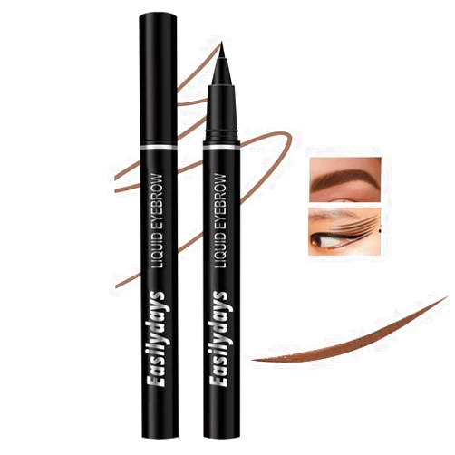 Easilydays Eyebrow Pencil Ultra-Fine Liquid Eyeliner, Wild Eye Makeup Water Eyebrow Pen, Waterproof Brow Pen Eye Pencil, Multifunctional Finish，Longwearing, Smudge-proof, Ultra-Fine Tip (03)