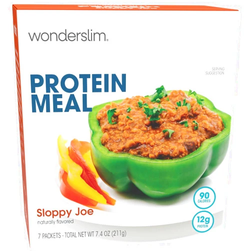 WonderSlim Protein Meal, Sloppy Joe Mix, 12g Protein, Gluten Free (7ct)