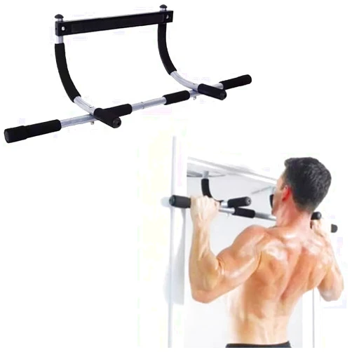 Idealforce Upgrade Pull Up Bar for Doorway - Max Capacity 330 lbs, Portable Upper Body Workout Bar for Strength Training