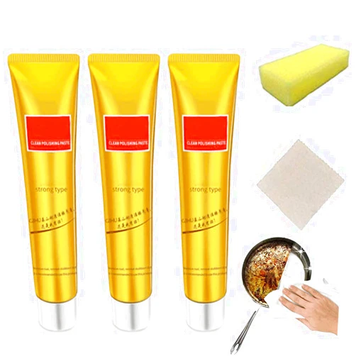 LONGLUAN 2022 New Metal Polishing Paste, Ultimate Metal Polish Cream, Fixini All Metal Polish Cream, LONGLUAN Multifunction Rust Remover for Stainless Steel/Aluminum/Brass/Copper/Gold (3Pcs)