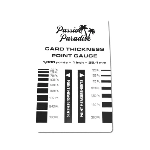 Passive Paradise Card Thickness Point Gauge Tool - Trading Card Top Loader & Magnetic Card Holder Thickness Measuring Guide