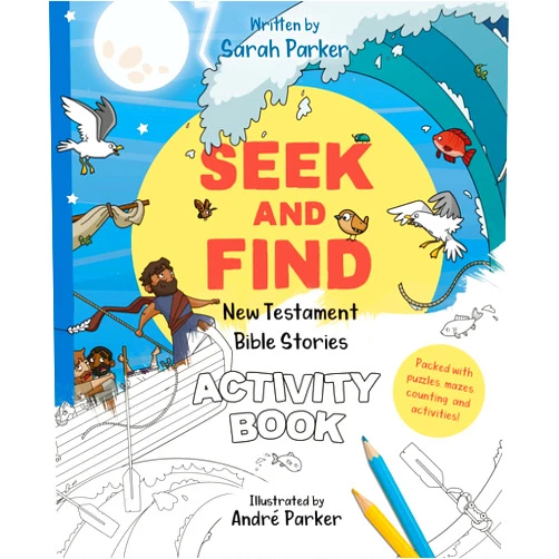 By Sarah Parker (Author), Andre Parker (Illustrator) Seek and Find: New Testament Activity Book: Learn All About Jesus! (Christian Coloring and activity book to gift kids ages 4-8)