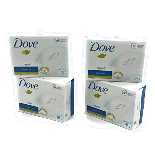 Dove Original Beauty Bar Soap 4 X 135g/4.75oz., Pack Of 4 (STANDARD, 4, Count)