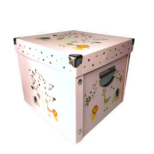 GroWings Baby Memory Keepsake Box | Large, Durable & Collapsible Pink Gift Box for Newborn Boys & Girls | Perfect for Storing Baby's Precious Memories