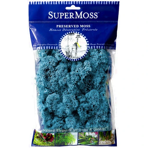 SuperMoss (25160) Reindeer Moss Preserved, Azure, 2oz Bag