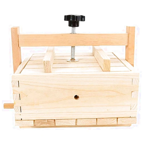 VIXPET Tofu Mold Maker Restaurant Press Box Tofu Maker Mold Kit Wooden Food Press for Making Tofu Cheese Oshizushi and Musubi with 3PCS Cloth Durable Easy to Assemble 2-in-1 for Home Tofu DIY -21.5cm