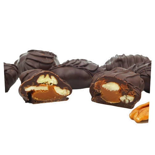 Philadelphia Candies Original Butter Rum Pecanettes (Caramel Pecan Clusters), Dark Chocolate 1 Pound