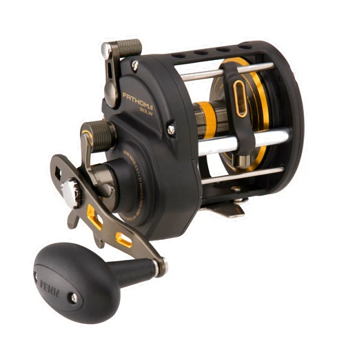 PENN Fathom II Level Wind-Multirolle – Salzwasser-Angelrolle für Boots-, Küsten- und Kajakangeln