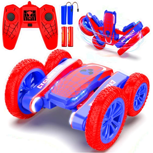 Blissbud Remote Control Car Spider RC Cars 360° Rotating 4WD RC Stunt Cars Superhero Toys Race Car Boys Toys Birthday Gifts for 4 5 6 7 8 9 10 11 12 Year Old Boys for Kids Stocking Stuffers