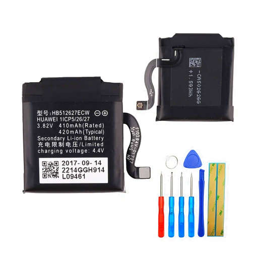 E-YIIVIIL Replacement Battery HB512627ECW Compatible with Huawei Watch 2 / Watch 2 Pro/GT with Tools
