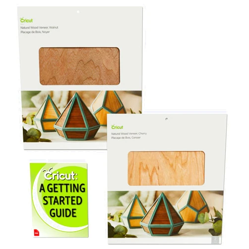 Cricut Natural Wood Veneers Bundle, Cherry and Walnut, 12x12 for Crafts Mini Doll House Building Models School Art Ornament Projects Engraving Painting Explore Maker 3 Machine