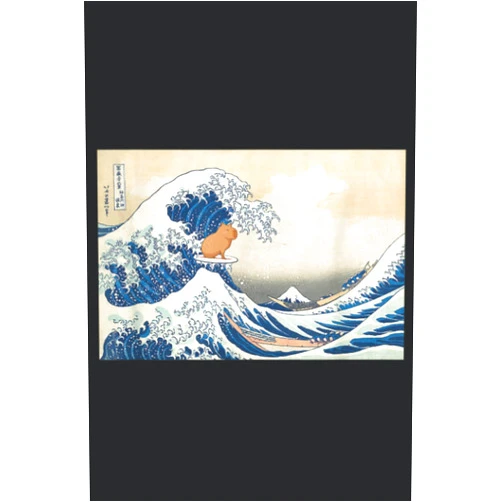 TRAVIS CLARK Wave Capybara Surfing Rodent: Plain Lined Journal Notebook, 120 Pages, Medium 6 x 9 Inches, Printed Cover