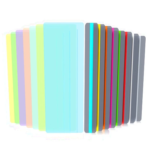 Zonon 16 Pieces Guided Reading Highlight Bookmark Strips Colored Overlay Reading Tracking Rulers for Dyslexia, ADHD and to Reduce Visual Stress, 8 Standard Size and 8 Large Size