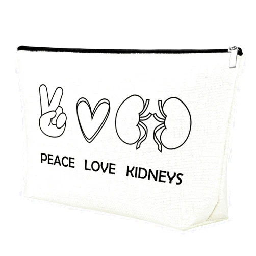 Mxrymvu Kidney Transplant Gift Makeup Bag Kidney Donor Gifts for Women Nephrology Nurse Gift Nephrology Doctor Appreciation Cosmetic Bag Christmas Birthday Present for Dialysis Nurse Student Travel Pouch