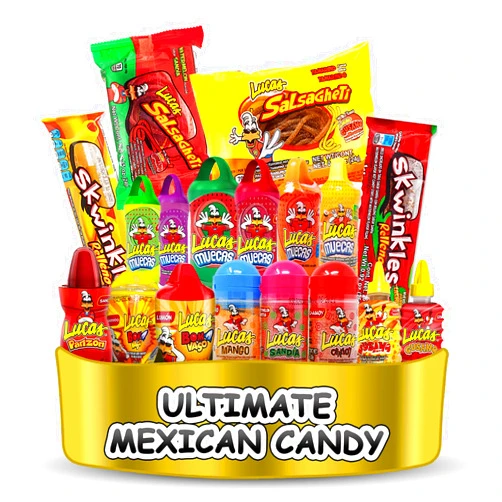 Just One More Thing Lucas Ultimate Candy Assortment Premium Mexican Candy (18 Count) Sweet, Sour & Spicy Candy All In One Bundle Dulces Mexicanos Makes A Good Gift For Everyone Variety Snack Pack