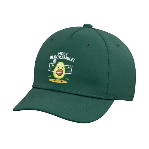 Volleyball Designs by Dennex Holy Blockamole! Avocado Volleyball Fun Adjustable Baseball Hat