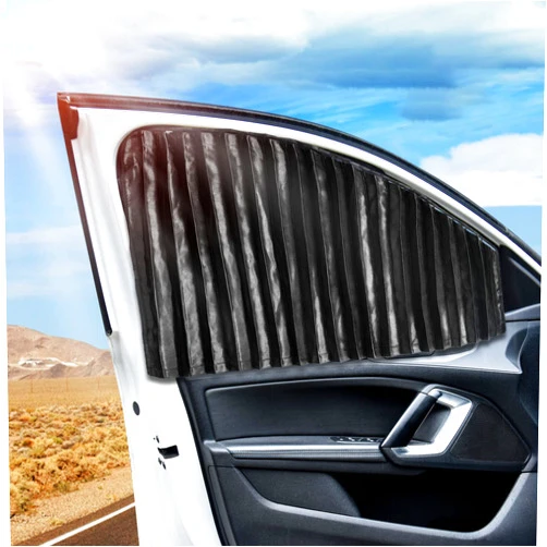 ZATOOTO Car Side Window Sun Shades - Front Privacy Magneic Black 2 Pcs Automotive Covers - Sunshades Curtain Prevent Glare and UV Rays for Baby