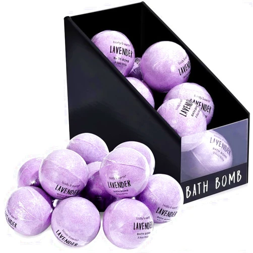 BODY & EARTH Bath Bombs Gift Set for Women, BODY & EARTH 10 X 3.5 oz Essential Oils Lavender Handmade Birthday Gift Idea for Family, Women, Men, Mothers Day Gifts for Mom