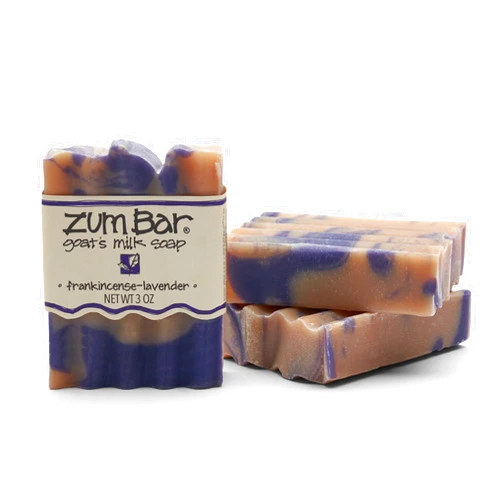 Indigo Wild Zum Bar Goat's Milk Soap - Frankincense-Lavender - 3 oz (3 Pack)