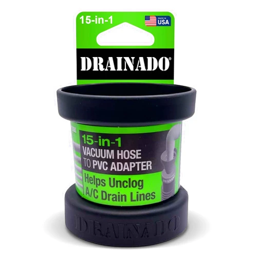 DRAINADO Multi Vacuum Hose to PVC Pipe Adapter - Help Unclog A/C Drain Lines Effortlessly - No More Reducers, Duct Tape or Makeshift Tools - Compatible with Various Vacuum Hoses and PVC Pipes Sizes