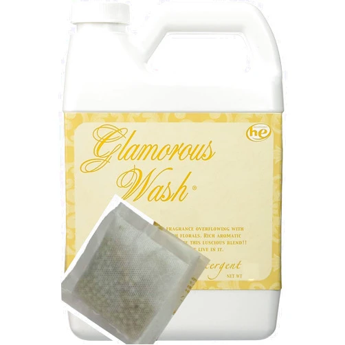 Tyler Candle Glamorous Wash Diva (4 OZ) Laundry Detergent/with Glamorous Sachet Single Pouch,large