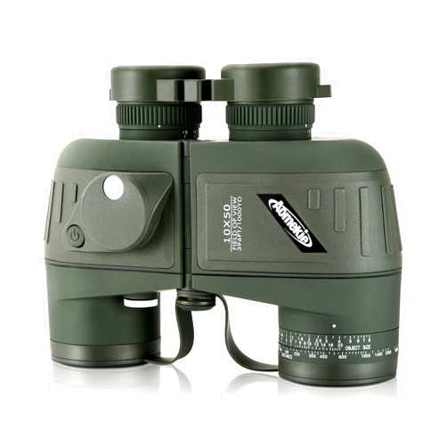 AOMEKIE Marine Binoculars for Adults 10x50 Waterproof Binoculars with Rangefinder Compass BAK4 Prism FMC Lens for Birdwatching Hunting Boating