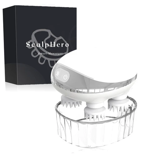 SCALPHERO Smart Scalp Massager, Portable Head Massager with 3 Speeds & 3 Modes for Comfort & Sleep, Deeply Cleanses Scalp