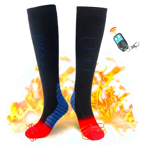 V.Step Heated Socks for Men Women with Remote, 4000MAH Battery Rechargeable Electric Socks, Foot Warmers Socks for Hunting Ski Camping Riding Motorcycle by V.Step