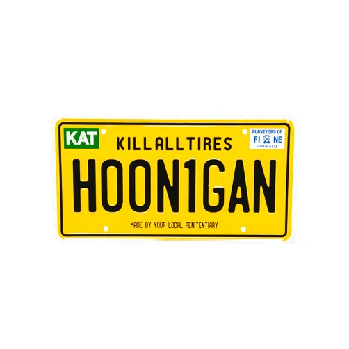 Hoonigan NEW YORK OG license plate Yellow/ECH