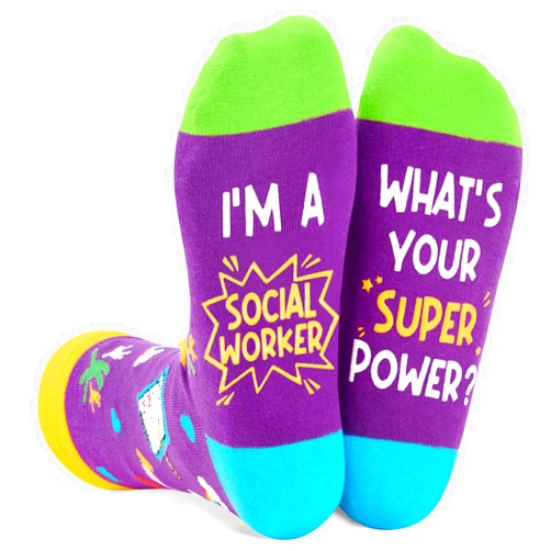 Zmart Funny Gifts For Women Men - Gifts for Teacher Lawyer Social Worker Nurse, Volunteer Police Officer Socks