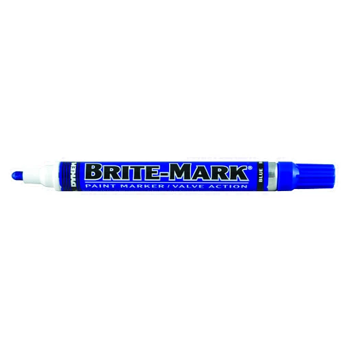DYKEM Brite-Mark Paint Markers, Medium Bullet Tip, Blue