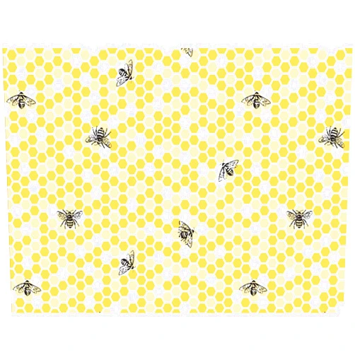 SFAG Bumblebees and Honeycomb Tissue Paper - 20 inches x30 inches Sized Sheets (24 Sheets), Yellow, 20 inches x 30 inches , Bees