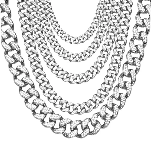 Napal Swiss Gold chain for men Necklace Cuban Link Chain for Mens Miami Cuban Necklace 18k Gold Silver Over Stainless Steel Chain for Men Hip-Hop & Cool Style Jewelry