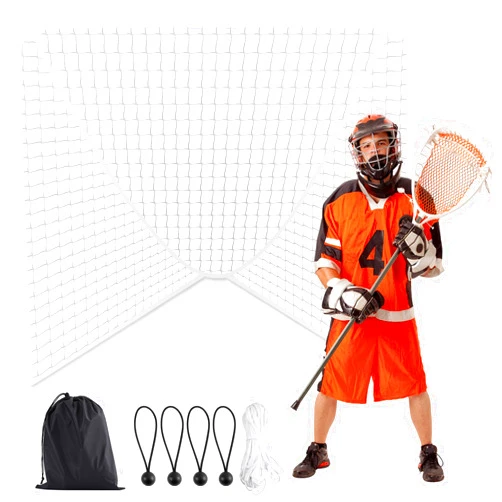 Arrowbash Lacrosse Net Replacement Lacrosse Goal Net Fit 6' x 6' x 6' and 6' x 6' x 7' Goal Heavy Duty Lacrosse Net Backstop Lacrosse Mesh for Backyard Lacrosse Practice Competition with Bag