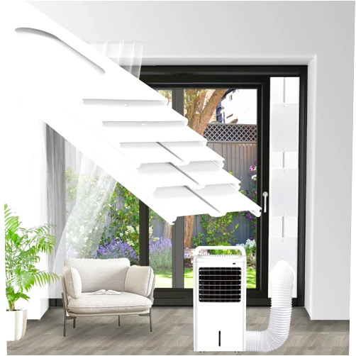 NWESTUN Portable Air Conditioner Sliding Door Vent Kit, 2024 New Upgrade Portable Air Conditioner Window Kit for Sliding Door, Max length 90inches, Ac Vent Kit for Exhaust Hose with 5.1