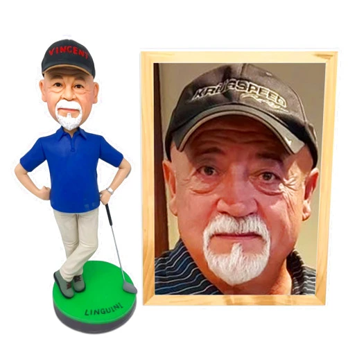 DOGSOCUTE.COM Custom Bobblehead,Personalized Custom Full,Custom Personalized Unique Handmade Bobbleheads Figurine,Action Figure Based on Your Photo Gifts for Father's Day