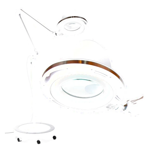 Brightech LightView Pro Magnifying Glass with Light and Stand, Magnifying Floor Lamp with a 6-Wheel Rolling Base for Facials, Lash Estheticians, Dimmable LED Work Light for Sewing, Crafts