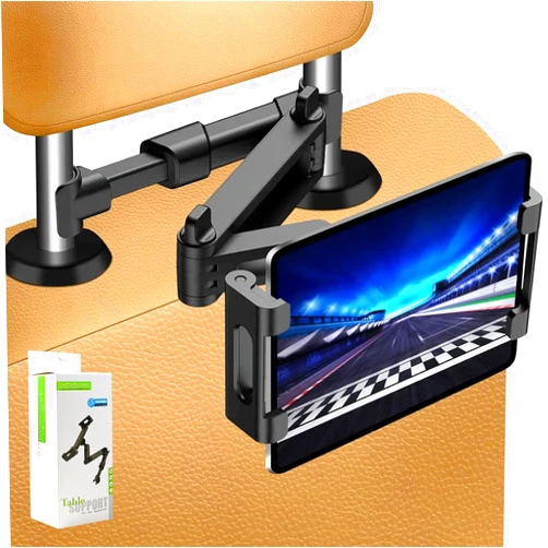 najiaxiaowu Tablet Holder for Car,ipad Headrest Mount for 5.5-18.4 Inch Tablet/ipad/Phones Car Tablet Holder with 360°Rotating Adjustable Trip Essentials,Black