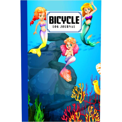 Emmy Arnold Bicycle Log Journal: Bicycling ride journal Mermaid Cover, Record your rides and performances, Gift idea for off road biking cycling enthusiasts | 120 Pages, Size 6