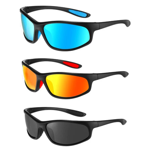 Treela 3 Pairs Polarized Sport Sunglasses UV Protection Sports Sun Glasses Driving Cycling Fishing Sunglasses for Men