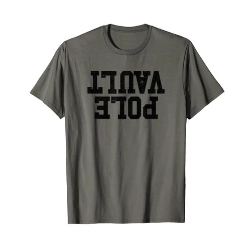 Pole Vault Track And Field Gifts Pole Vault Upside Down Funny Pole Vaulting Pole Vault T-Shirt, Small, Grey