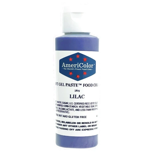 AmeriColor, Lilac, 4.5 Ounce Bottle, Soft Gel Paste Food Color