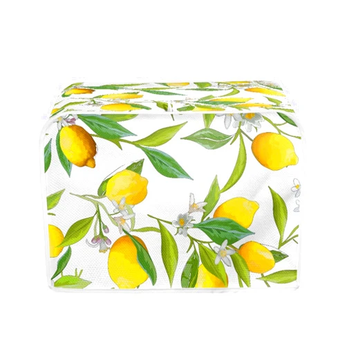 Psesaysky Lemon Toaster Covers 4 Slice Lightweight Toaster Cover Made of Polyester Durable Kitchen Appliance Organizer Bag with Top Hook Microwave Oven Multicolor