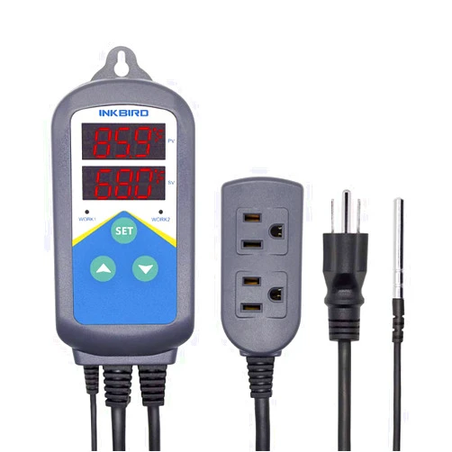 Inkbird Digital Outlet Heat Temperature Controller with Day Night Control for Brewing Breeding Reptiles Hatching Heat Mat ITC-306T 10A 100V.
