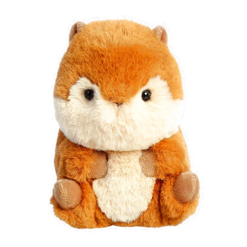 Aurora® Round Rolly Pet™ Romper Chipmunk™ Stuffed Animal - Adorable Companions - On-The-Go Fun - Brown 5 Inches