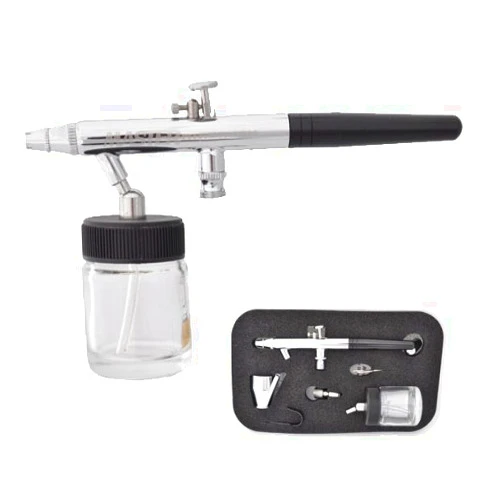 Master Airbrush Master Performance Multi-Purpose Precision Dual-Action Siphon Feed Airbrush with Black Handle, 0.35 mm Tip, 3/4 oz Bottle