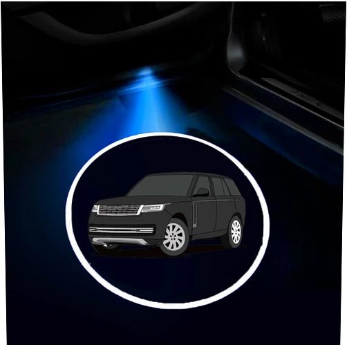 POILKJUAA 2PCS fit for Range Rover LED Car Door Projector Courtesy Lights Ghost Shadow Welcome Lamp